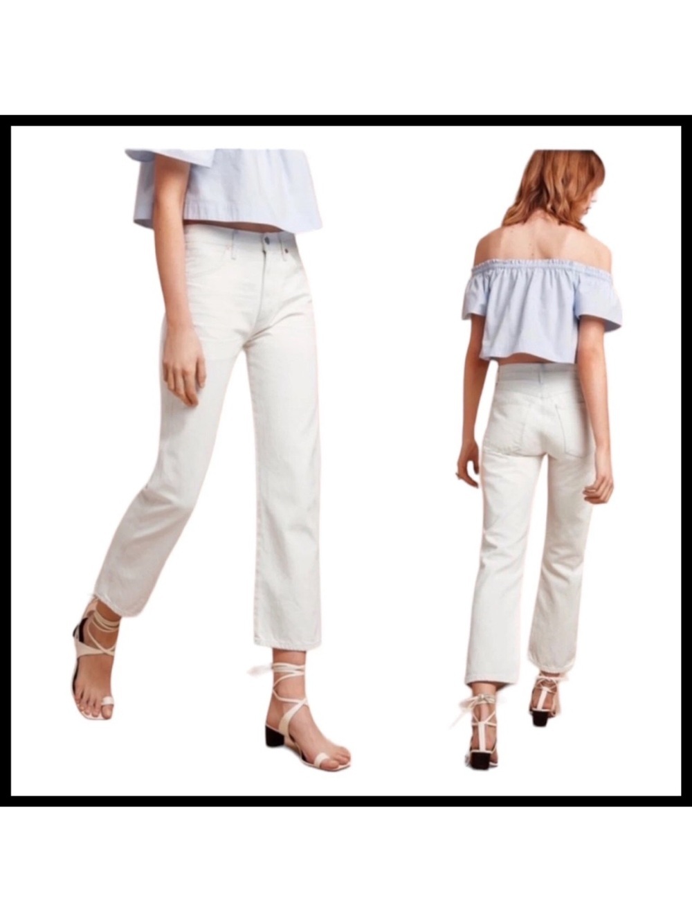 ARITIZIA X Citizens of Humanity LIV Premium straight-leg White Cream 27